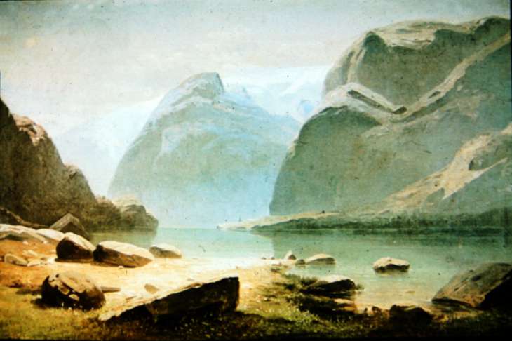 А.Саврасов. Озеро в горах Швейцарии. 1866г.