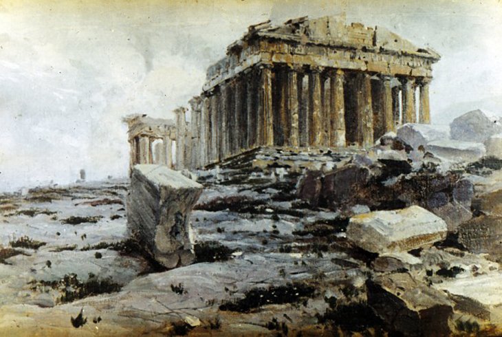 Парофенон. Храм Афины-Парфенонс. 1882 г.