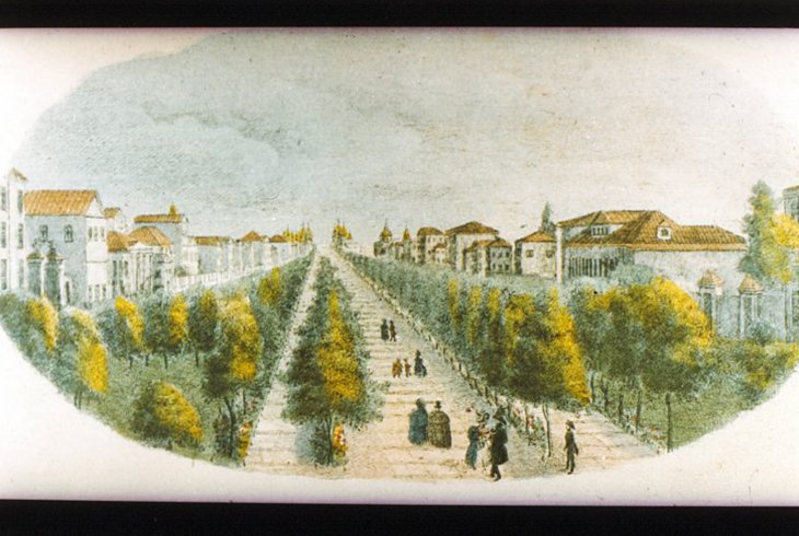 Тверской бульвар. Литография 1830-е годы.