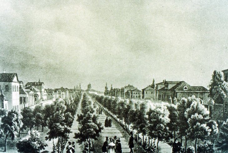 Тверской бульвар в 1820-е годы.