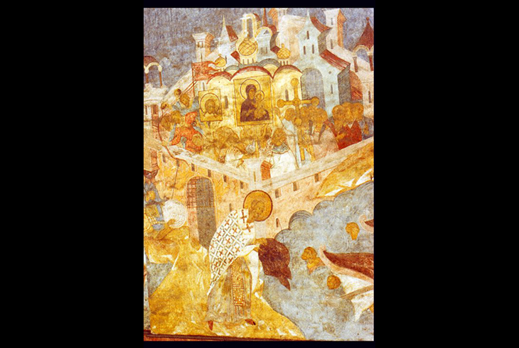 9. Фреска. Осада Константинополя.