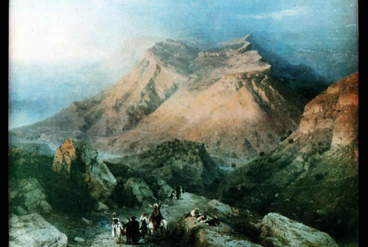 10. Горный пейзаж. Аул Гуниб. 1868.