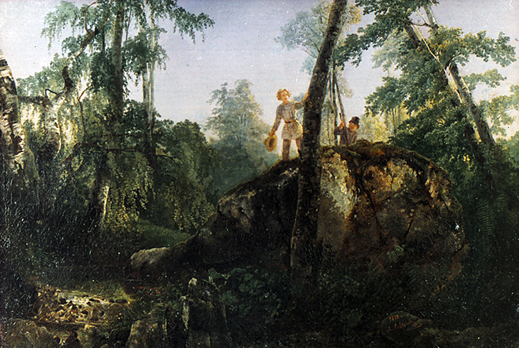 2. Камень в лесу. У «Разлива». 1850.