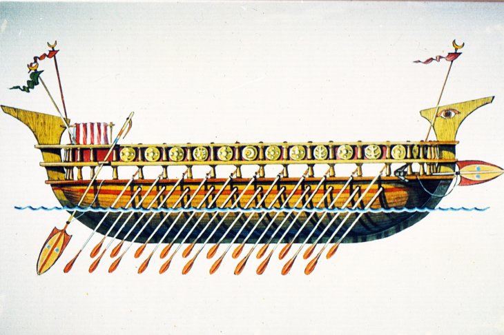 6.	Ассиро-финикийский военный корабль. 1500-1000 г. До н. э.