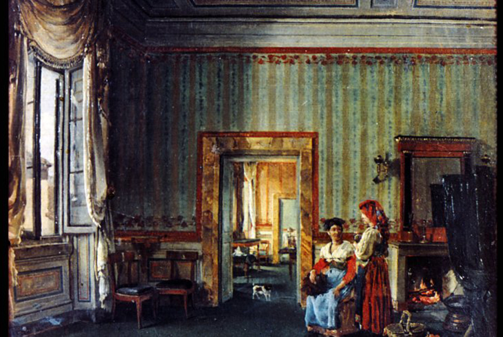 7.	Шадрин С. Ф. Внутренний вид комнаты в доме князя А. М. Голицина в Риме. 1830 г.