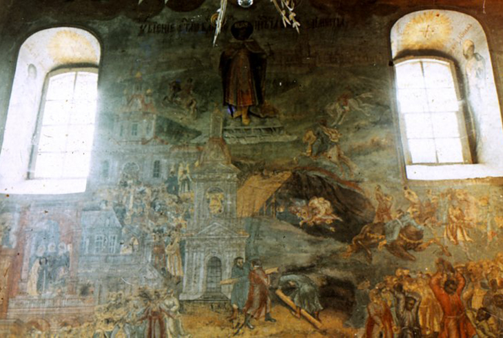 Картина на западной стене церкви.
