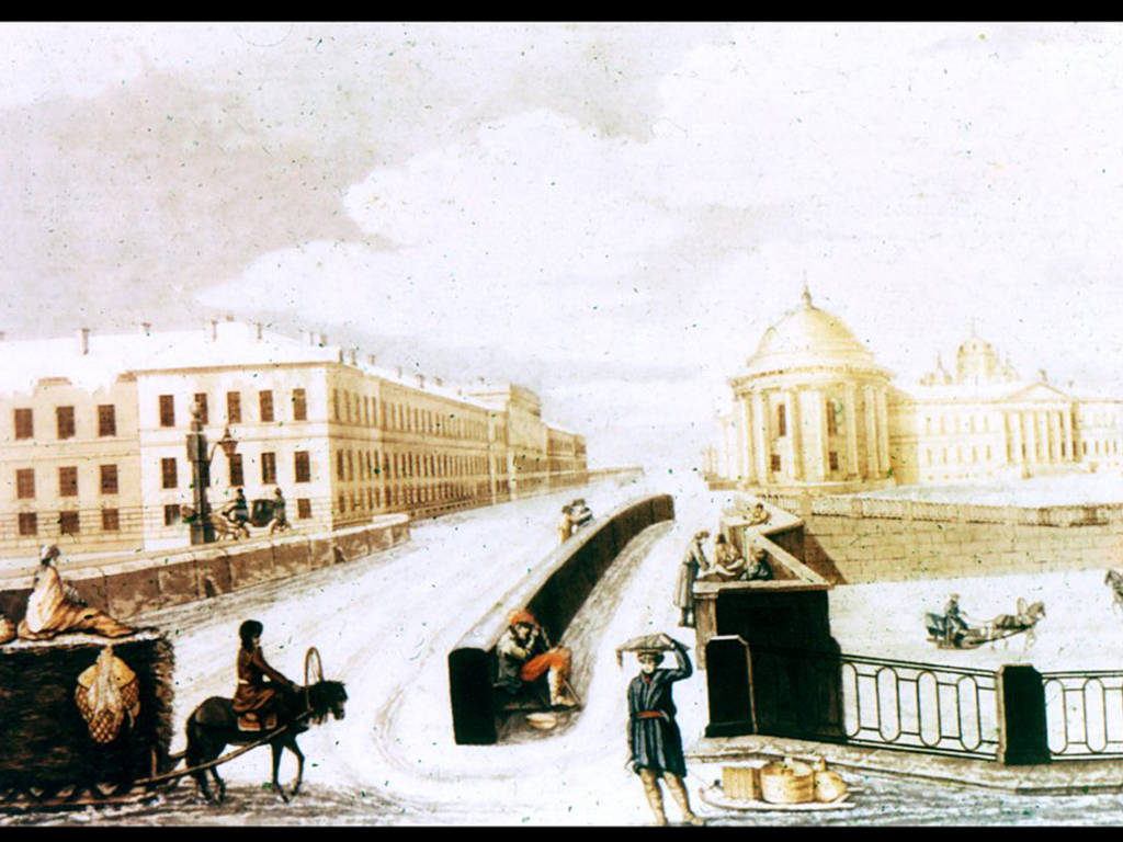 Демам-Демартре (1763-1827) Вид Фонтанки и казарм в Петербурге. ГРМ.