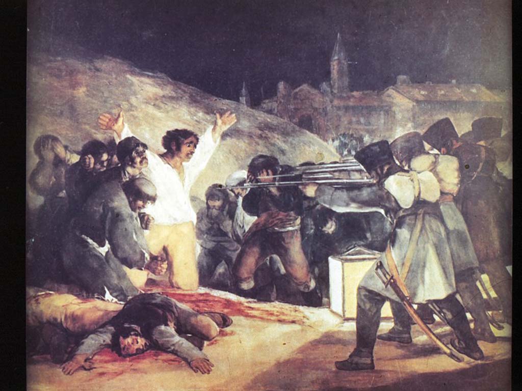 Ф. Гойя 3 мая 1808 г. (Расстрел испанских повстанцев французами).