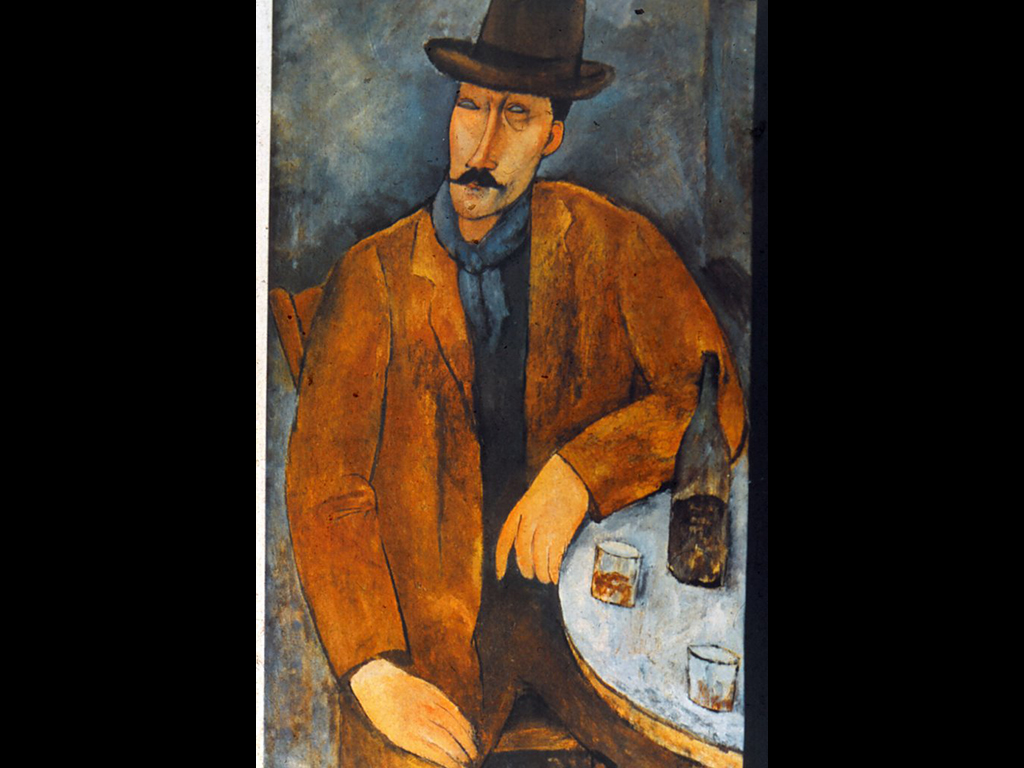 Мужчина со стаканом вина. 1918. Женева, частное собрание