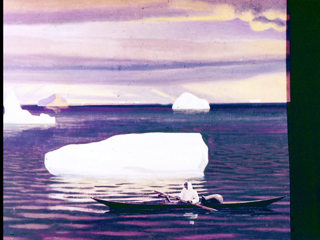 Эскимос на каяке. 1933.