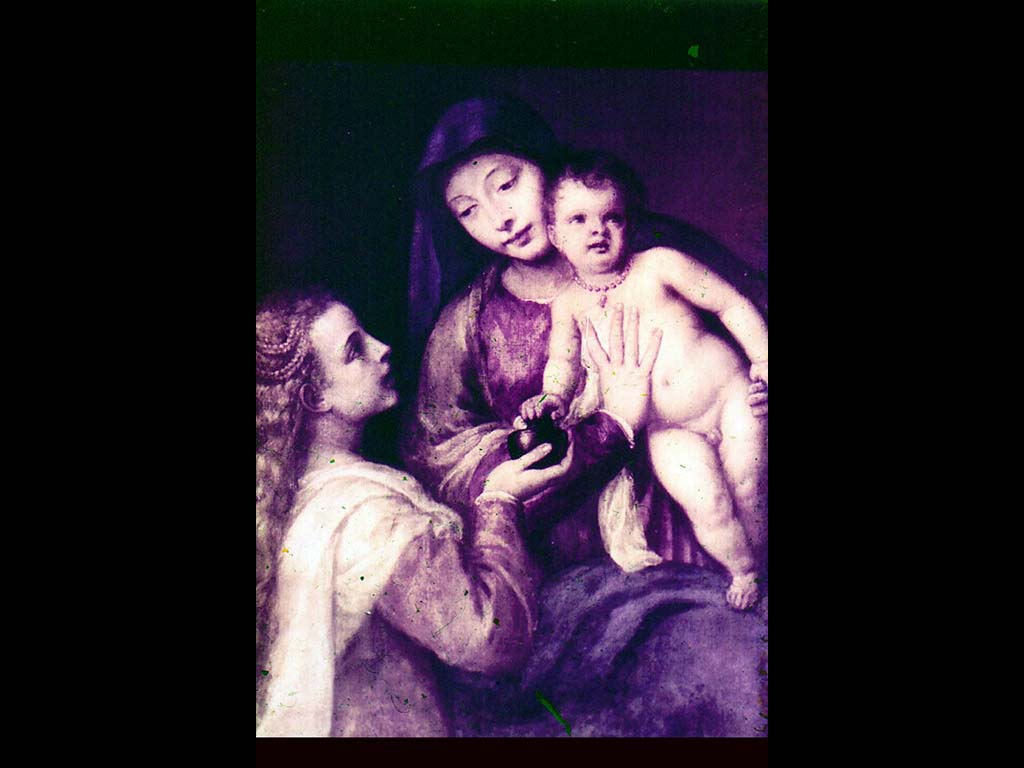 Мадонна с младенцем и Марией Магдалиной. Ок. 1560 г. Ленинград. Эрмитаж.