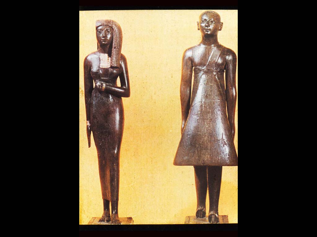 Статуэтки жреца Аменхотепа и его жены Раннаи.