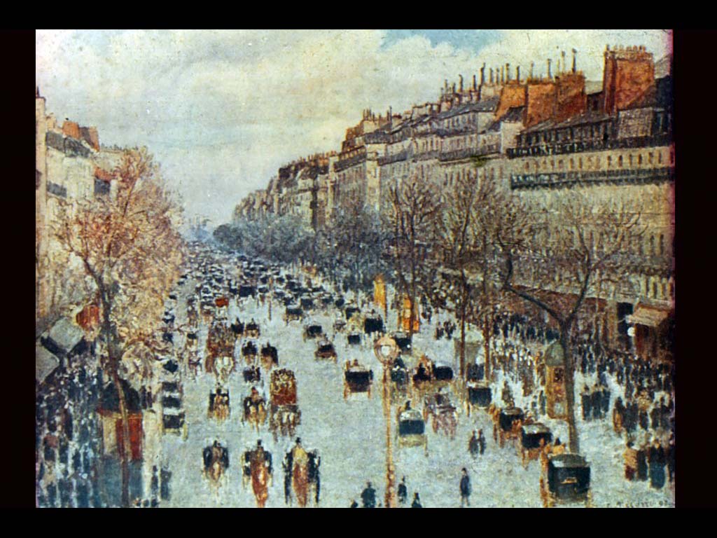 К. Писсарро. Бульвар  Монмартр в Париже. 1897.