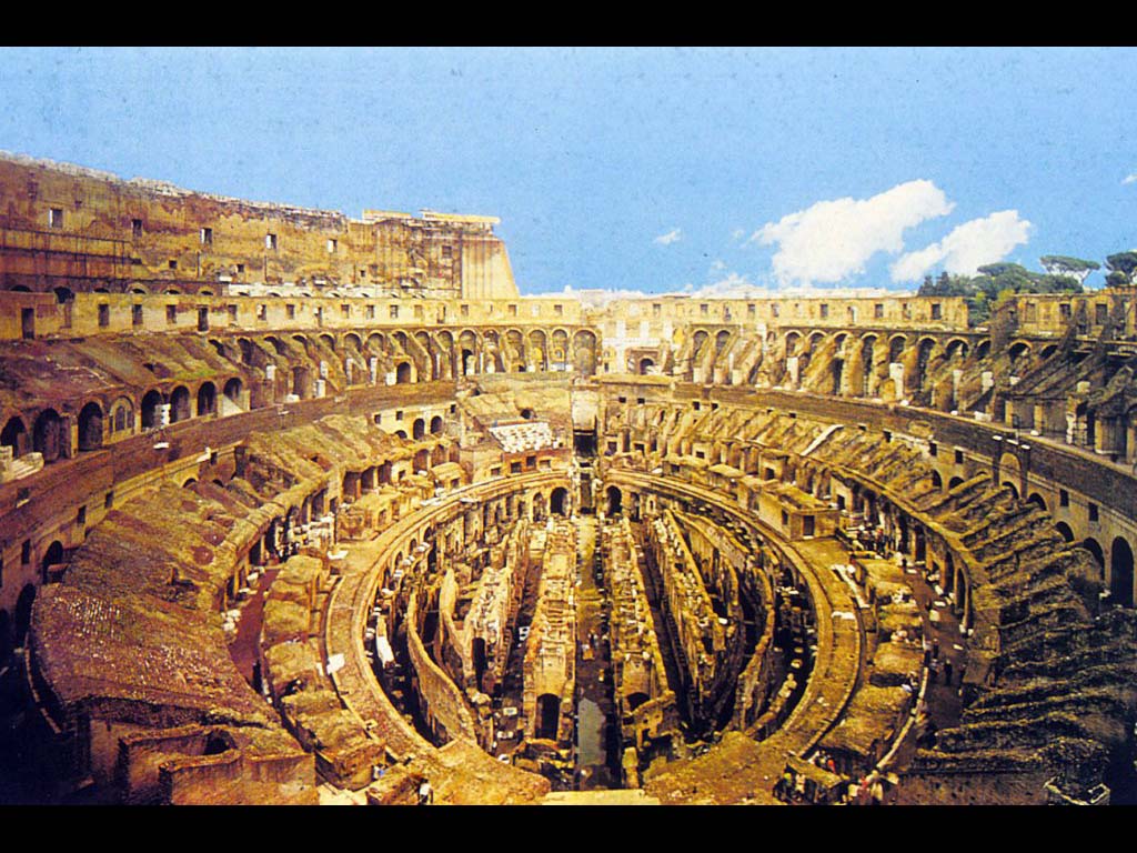 Колизей. 75-80 гг. до н. э. (Внутренней вид)