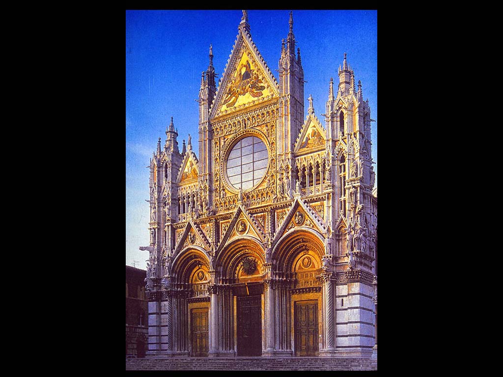 Д. Пизано. Западный фасад собора в Сиене. 1370
