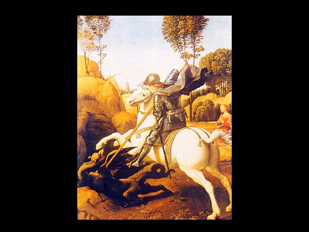 Св. Георгий побеждающий дракона. (Эскиз картины)