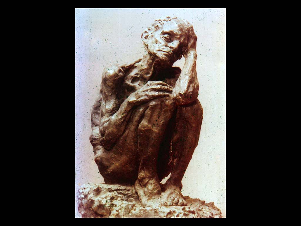 Старость. Сидящая скульптура. Гипс тонированный. 1898.