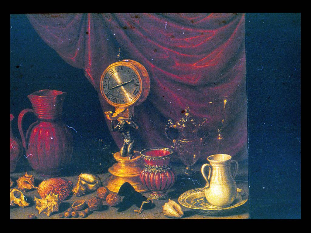 А. Переда. Натюрморт с часами. Испания. 1652.