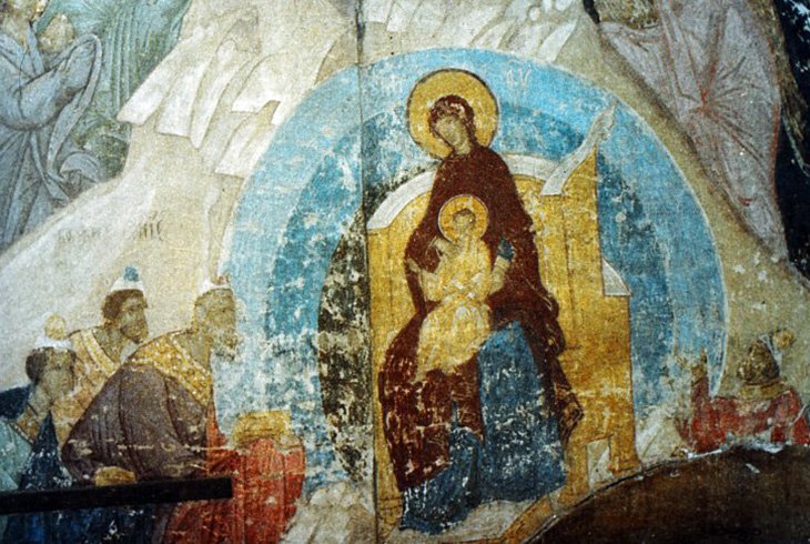 Алтарная фреска «Поклонения Волхов» Конец XV в.