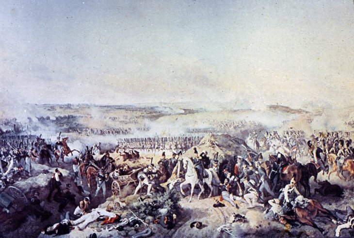 Сражение при селе Бородино 20 августа 1812 г. Худ. П. Гесс. 1840-е гг.