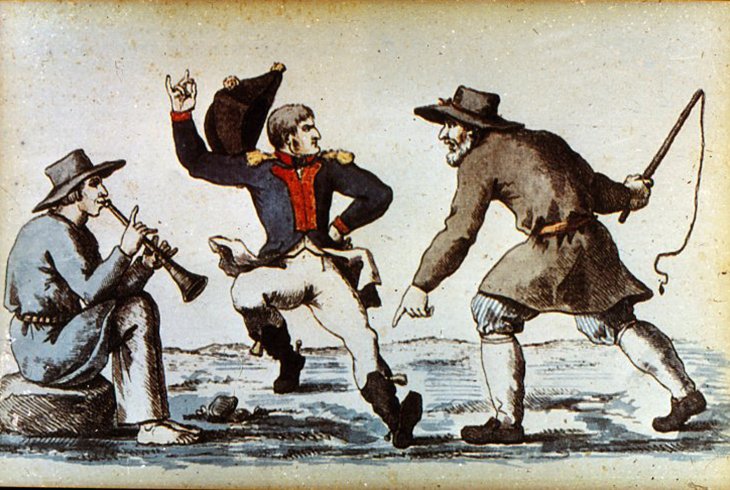 Карикатура на провал захватнических планов Наполеона. Худ. И. Теребениев. 1813 г.