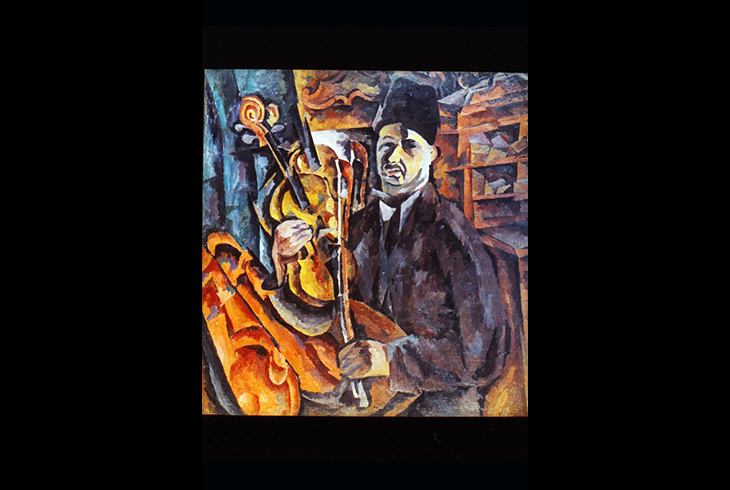 10. А. В. Летунов. Автопортрет со скрипкой. 1919 г.