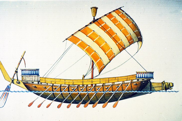 3.	Военный корабль Египта. 1200 до н. э.
