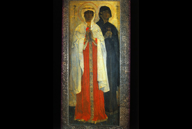 7.	М. Нестеров. Икона «Марфа и Мария». 1908 год.