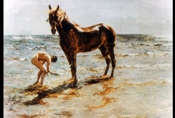 8.	Купание лошади. 1905.