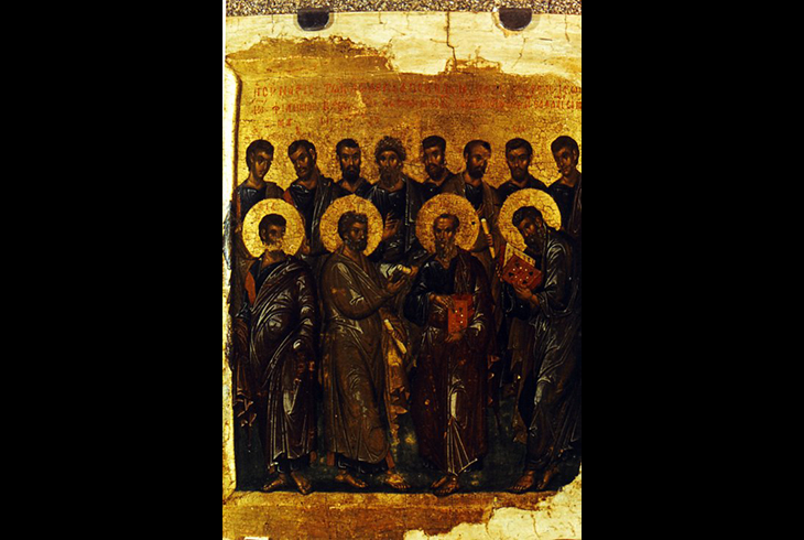 13. Икона «Двенадцать апостолов». XIV в.
