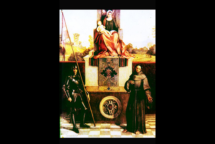 Мадонна на троне со св. Либерале и св. Франциском. Ок. 1505. Кастельфранко. Собор св. Либерале.