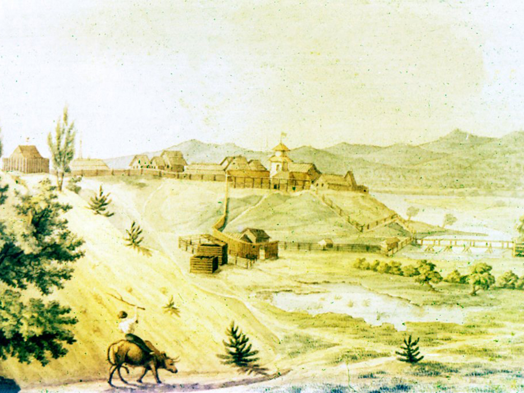 Бестужев Н. А. (1791-1855) Вид Читы с дороги  из Иркутска, Гос. Литературный музей.