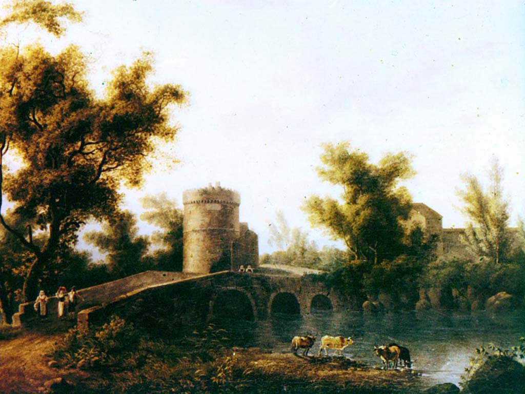 Мартынов Андрей Ефимович. (1768-1826) . Понте Лукамо по дороге из Рима в Тиволи. 1794.