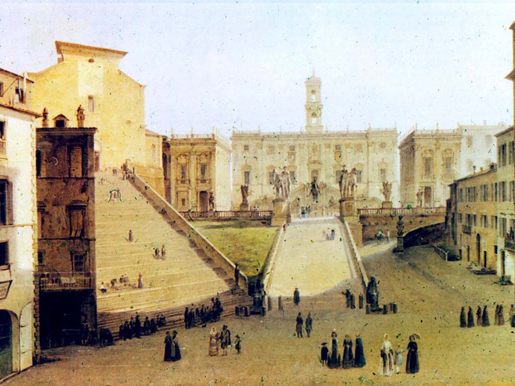 Иванов Антон Иванович. (1816-1864). Вид на Капитолий в Риме. 1848.