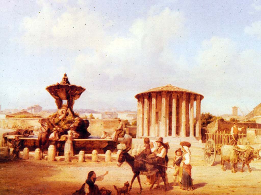 Иванов Антон Иванович. (1816-1864) Вид Рима. Храм Весты. 1859.