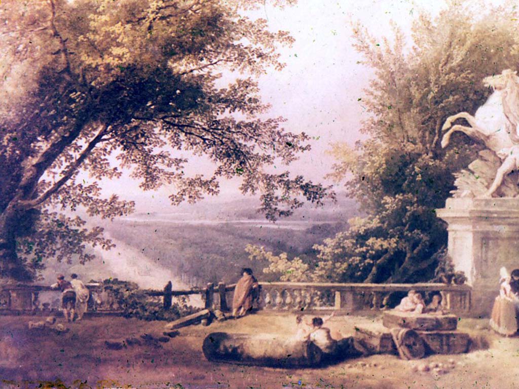 Г. Гобер «Развалины террасы в парке». 80-е годы XVIII века.