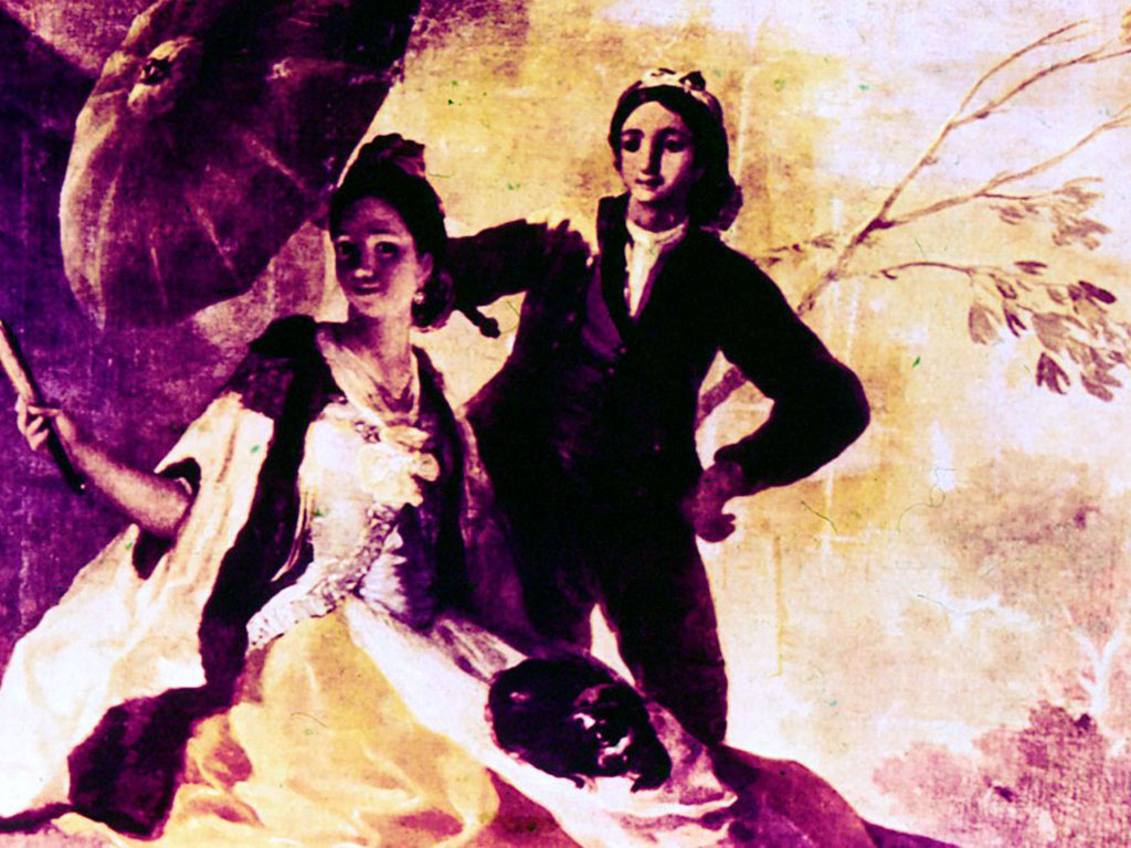 Зонтик. Картон для шпалеры. (1791, Мадрид, Прадо)