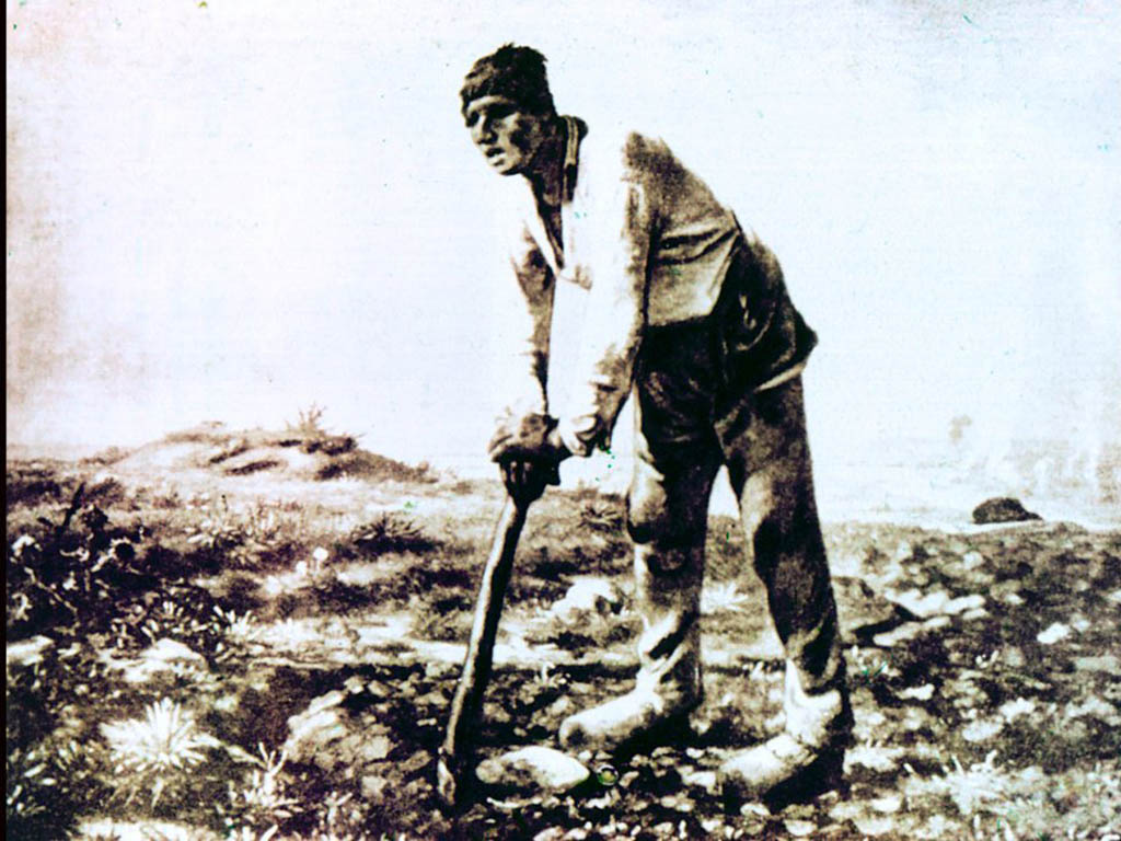 Человек с мотыгой (1863, Париж. Лувр).
