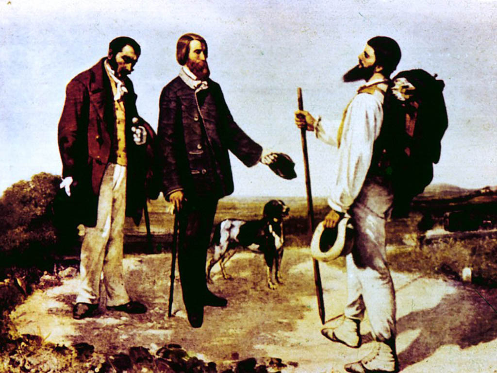 Встреча («Здравствуйте, господин Курбе!») (1854, Монпелье, Музей Фабра).
