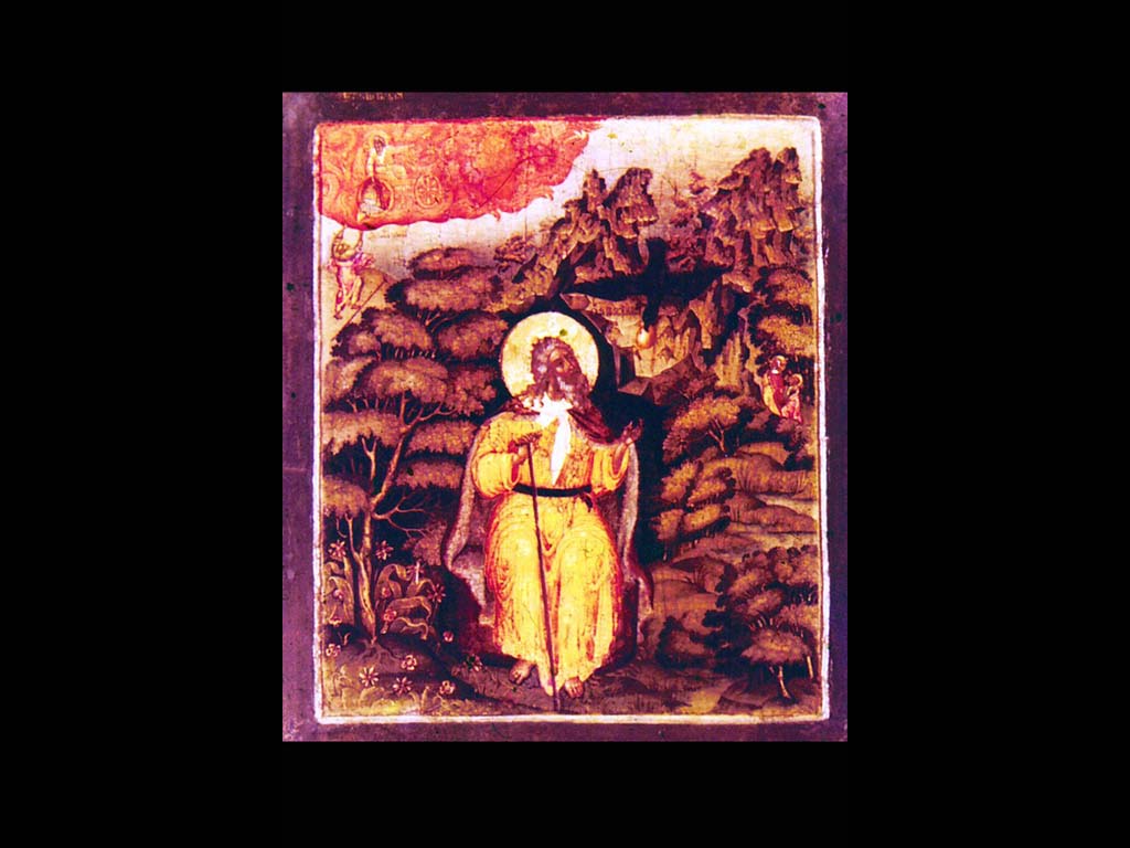 Федор Зубов. (? – 1689)  Илья Пророк в пустыне. 1672. Из церкви Ильи Пророка в г. Ярославле.