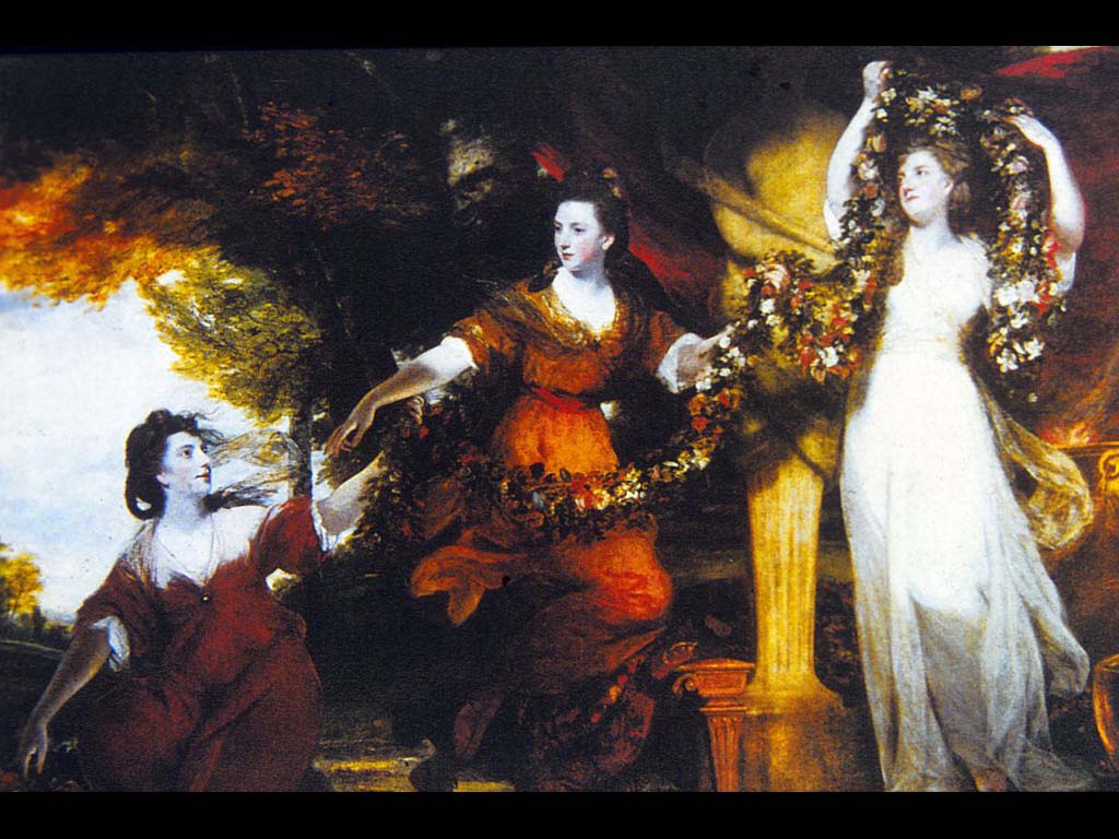 Дочери сэра Уильяма Монтгомери украшают цветами герму Гименея. Рейнольдс. Дж. 1774. Галерея Тейт, Лондон.