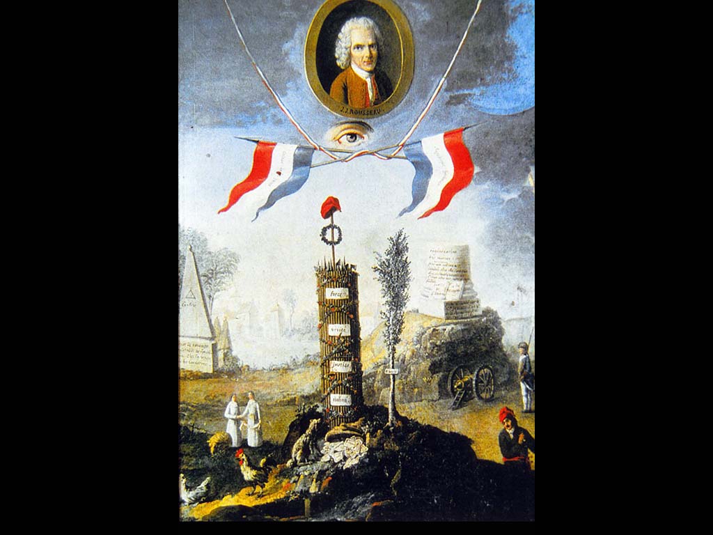 Жан-Жак Руссо и символ революции. Жоран де Бертри И. 1794. Музей Карнавале. Париж.