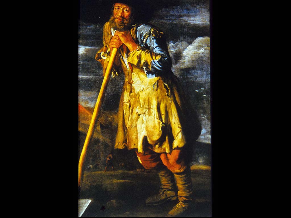Человек, опирающийся на лопату. Черути Дж. 1750. Частная коллекция А. Л. Бонзи, Милан.