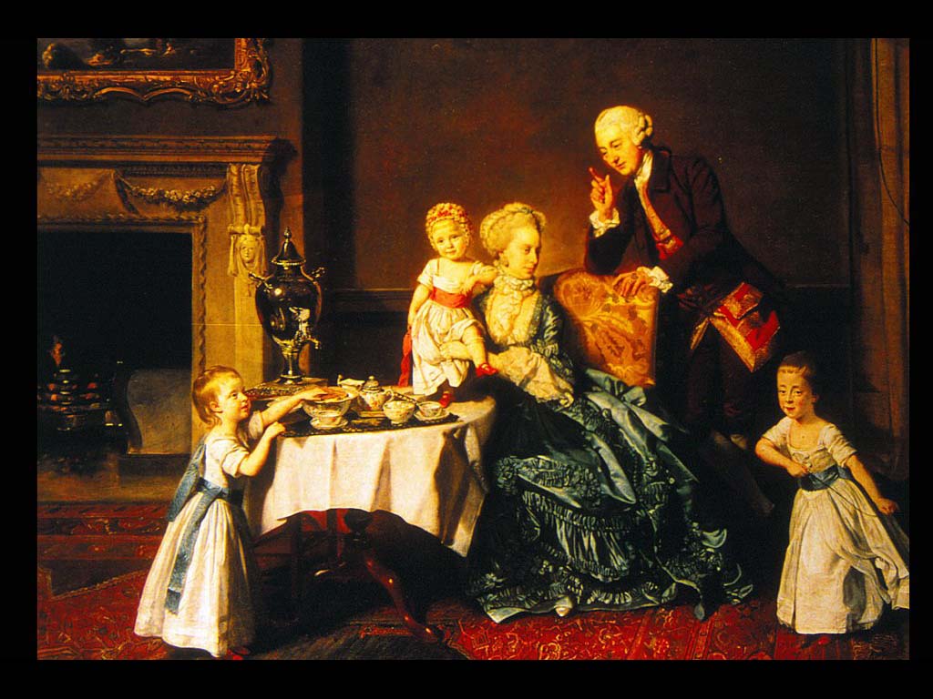 Лорд Уилагби де Браук с семьей. Зоффани Дж. 1766 Галерея Лиджер, Лондон.
