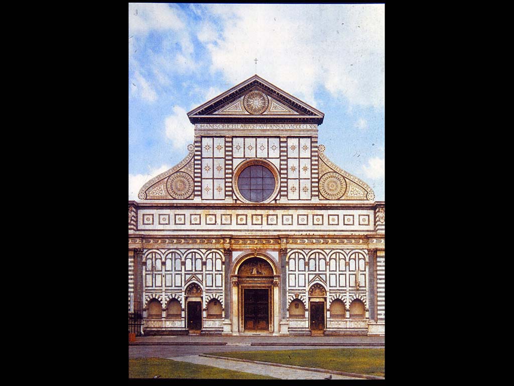 Л. Б. Алберти. Базилика Санта Мария Новелла (Флоренция). Окю 1456-1470