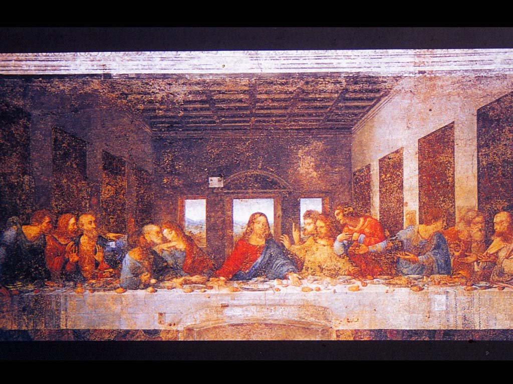 Тайная вечерня. 1495-1498. Церковь Санти Мария делла Христос. (Фрагмент фрески) Грация, Милан