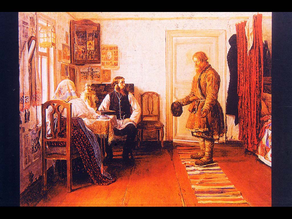 И. П. Богданов. За расчетом.. 1890. ГТГ