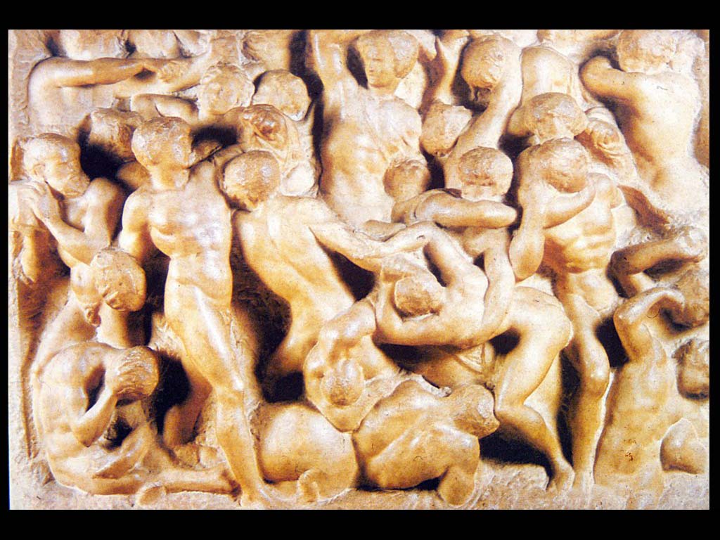 Битва Кентавров. Мрамор. Ок.1490-1492.КасаБунаротти,Флоренция