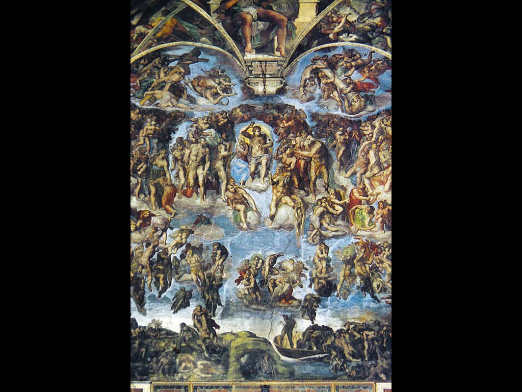 Страшный суд. Фреска Сикстинской капеллы. 1536-1541 гг. Ватикан, Рим