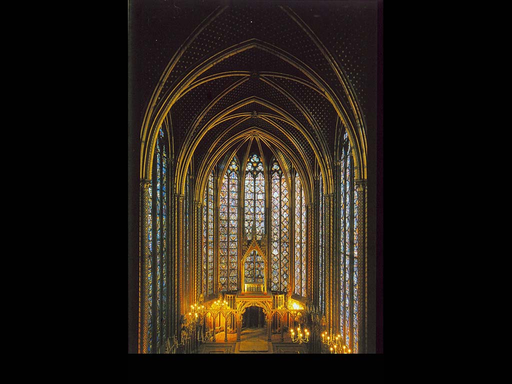 Готика. Нижняя церковь часовни Сент-Шапель (Париж, Франция). 1245-1250
